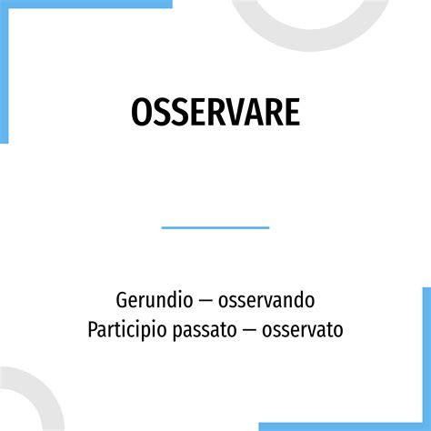 coniugazione osservare